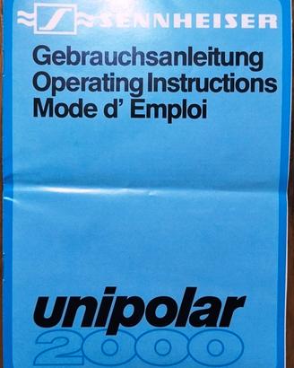 Manuale istruz. Cuffie Sennheiser Unipolar 2000