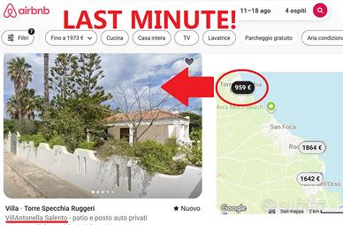 LAST MINUTE 11-18 agosto VillAntonella Salento