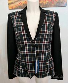 Giacca donna elegante tartan nero – veste M 