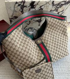 Borsa tote Gucci Giglio GG da donna