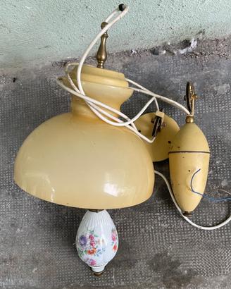 Lampadario saliscendi vintage anni 50-60
