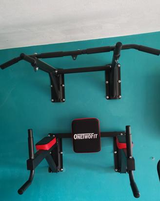 Kit palestra + barra multifunzione allenamento 