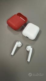 Apple Airpods 2ª Gen.  + Cover in Silicone Rossa