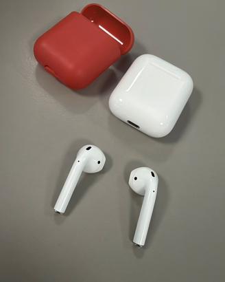 Apple Airpods 2ª Gen.  + Cover in Silicone Rossa