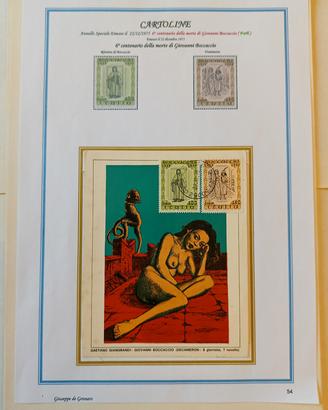Cartolina Decameron Boccaccio 1975