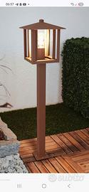 Paletto Luci Giardino Corten 80cm Acciaio INOX