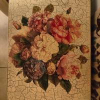 Cassettina in legno decupage porta spazzole