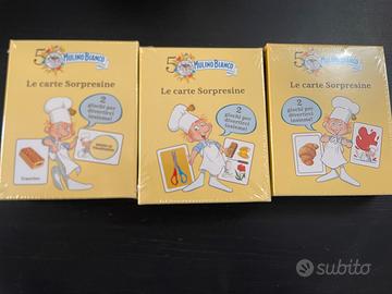 Lotto 3x le carte sorpresine Mulino Bianco 50 anni