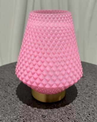 Lampada da tavolo rosa cipria