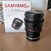 Samyang 85 mm T1.5 Cine per Sony E-mount