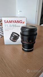 Samyang 85 mm T1.5 Cine per Sony E-mount