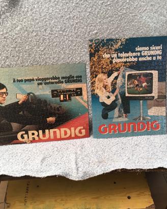 due Puzzle gioco Pubblicità Grundig vedi foto