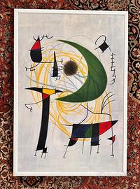 RIPRODUZIONE DIPINTO MIRO' - LA LUNA VERDE -