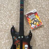 Chitarra + gioco Guitar hero per wii