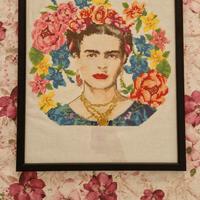 Quadro punto croce Frida Kahlo