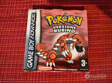 Pokémon rubino Nintendo Gameboy advance gba