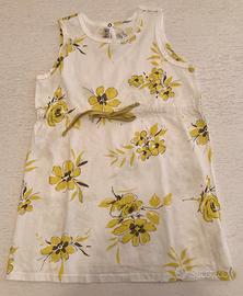 Vestito De Cavana Bambina Fiori Gialli - 4 Anni