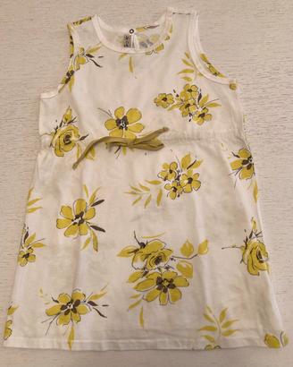 Vestito De Cavana Bambina Fiori Gialli - 4 Anni