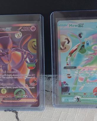 Mew ex + Mewtwo ex FUTURISTICO 30 anniversario 