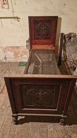 letto legno antico