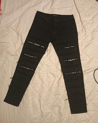 jeans uomo neri strappati 