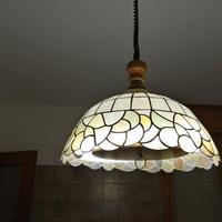 lampadario saliscendi in madreperla
