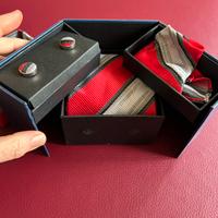 Set di cravatta gemelli e fazzoletto da taschino