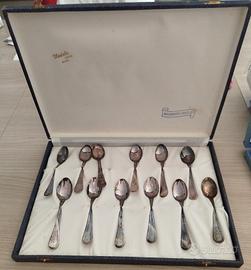 set 12 cucchiaini argento 800 vintage 