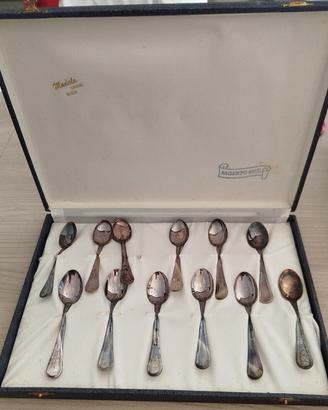 set 12 cucchiaini argento 800 vintage 