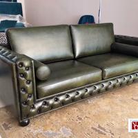 Divano Capitonné Chester Industrial Lisbona pelle