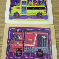 Puzzle in legno per bambini 4+ con base