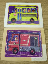 Puzzle in legno per bambini 4+ con base