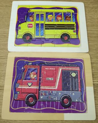 Puzzle in legno per bambini 4+ con base