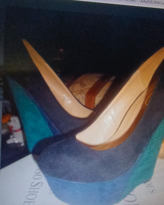 scarpe donna n.35/36 colore nero, verde, Blue