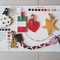 portachiavi in pelle.Braccialetto