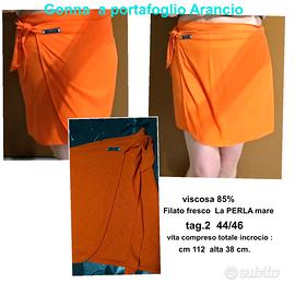 Gonna a pareo Arancio in viscosa La Perla