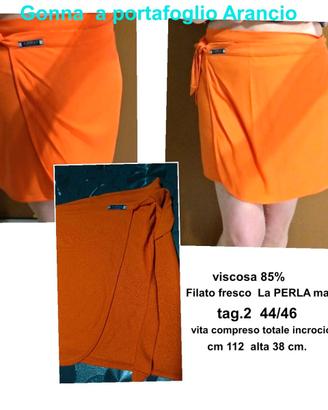 Gonna a pareo Arancio in viscosa La Perla