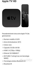 Apple Tv HD 60 gb