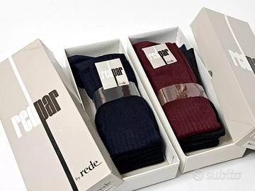 5 PAIA CALZE LUNGHE UOMO *REDPAR_COTONE 100%
