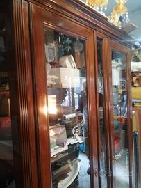 vetrina di legno mogano firmato 