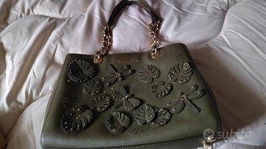borsa donna Michael Kors   a spalla verde oliva