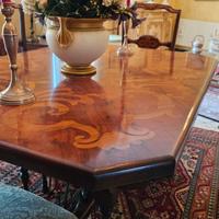 Elegante soggiorno anni ’60 in radica intarsiata