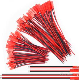 40 Connettori JST 2 Pin 22AWG con Cavo 10/15 cm