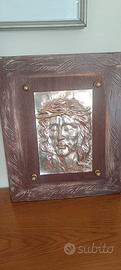 Quadro vintage  laminato raffigurante Cristo con
