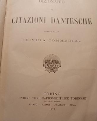 Dizionario di CITAZIONE DANTESCHE Torino UTET 1013