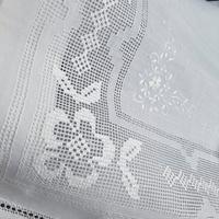 Completo letto matrimoniale lino ricamato a mano 