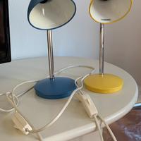 Coppia lampade da scrivania Perenz blu e gialla