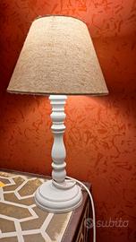 Coppia di abat jour stile Shabby Chic