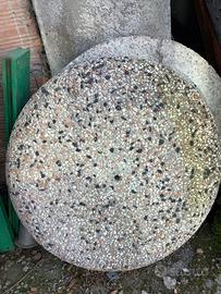 Basserotonda per ombrellone in cemento e graniglia