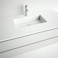 Top in teknoril con lavabo rettangolare integrato